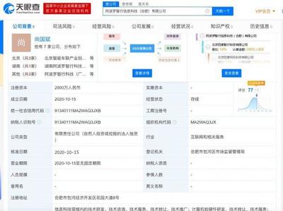 智行科技在合肥成立全資子公司，注冊資本2000萬人民幣，專注計算機軟硬件及輔助設備